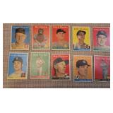10 1958 Topps baseball cards