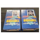 2 1989 Score baseball wax boxes
