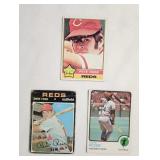 3 Pete Rose Cards, 1971, 1973, 1976
