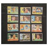 12 1960 Topps baseball cards