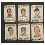 6 1968 Topps Game Cards: Aaron, F Robinson  & 4