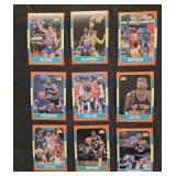 9 1986 Fleer basketball cards, very nice