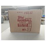 1987 Topps baseball rak pak case of 6 boxes