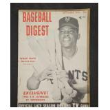 Baseball Digest September 1954, Willie Mays cover