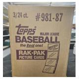 1987 Topps baseball rak pak case of 3 boxes
