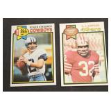 1979 Topps football O J Simpson & Roger Staubach