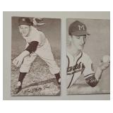 2 1962 Exhibit cards,White Ford & Warren Spahn,