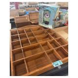Nice wooden wall knickknack shelf and a lucky