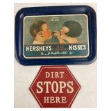 Metal Advertising Tray Hersheyï¿½s Chocolate,