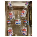 Vintage Pepsi Glass Long Neck Bottles, 1 Qt.