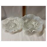 2 Fenton Opalescent Glass Bowls