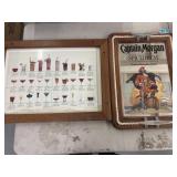 Captain Morganï¿½s slice from mirror and a list of