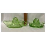 2 Uranium Glass Juicers