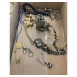 Costume Jewelry & Pewter Figurine