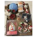 Christmas theme and figurine lot