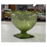 Green (uranium?) glass dish