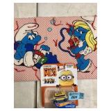 Hot Wheels Minion toy, Smurf pillow