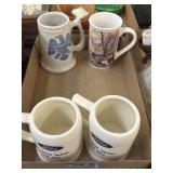 Two  2 Ford mugs and two non-Ford mugs a total o