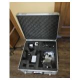 Metal case & microscope parts,& bottles