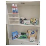 Over-the-toilet cabinet & contents