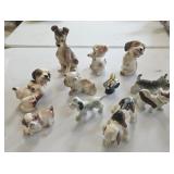 Dog figurines,  11 pieces