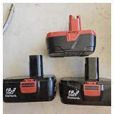 2 Craftsman batteries & 1 Factory Essentials