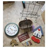 Butterfly clock, wall decor, & magazine rack