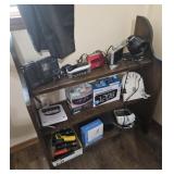 Clocks & wooden shelf