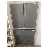 Craftsman storage cabinet & contents: hardware