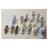 Boots & slippers, incl Delft - 13 pieces