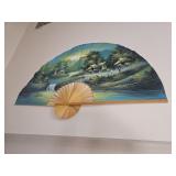 Fan wall art, oriental style