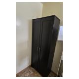 Black cabinet  & contents