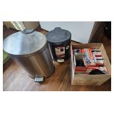 Step-on trash can & Hefty Kitchen size trash bags