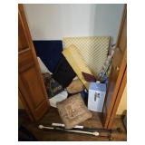 Pillows, theow pillows, & curtain rods,