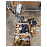 Household: Cannister Set, Light Fixture, Shelf,