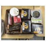 Different types of screws and nails, staples and