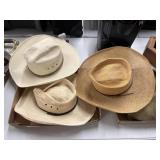 3 Straw Cowboy Hats