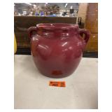 Vintage Burgundy Red Pottery Urn Vase