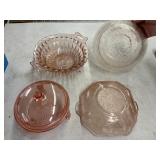 Pink Depression Glass Lot