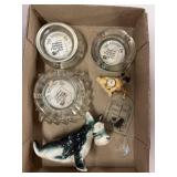 Assorted Glass Ashtrays & other Items