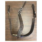 Dark leather breast collar