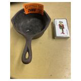 Small cast iron skillet and victor lighter