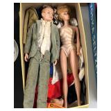 Vintage 1962 original Barbie and Ken dolls with