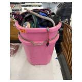 2 Buckets Filled with Leads & Leashes