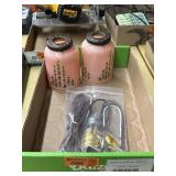 Two lampshade covers and a lamp power supply