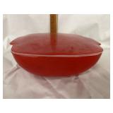Vintage Red Pyrex Baking Dish w/Lid