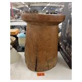 Solid Wood Hand Carved Stool