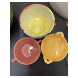 Yellow Fiestawear Bowl, Rose Bowl & Hand Crafted