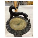 Vintage Cast Iron Standing Ashtray Damage