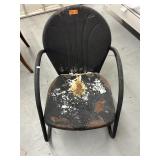 Metal, black outdoors, patio chair